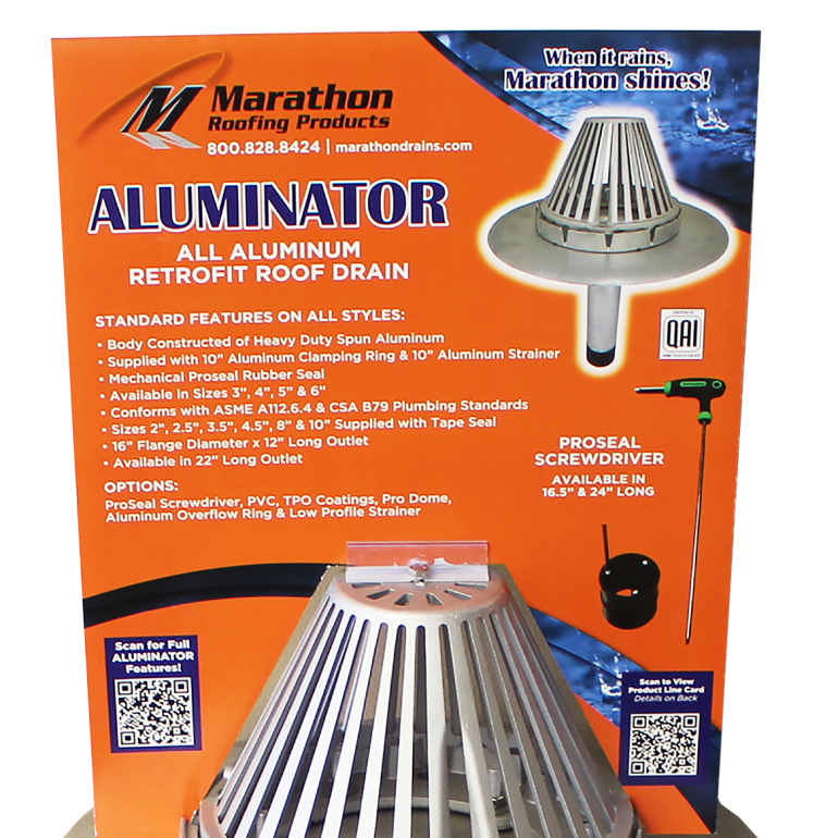 Aluminator with Drain Display Marathon Roofing Products, Inc.